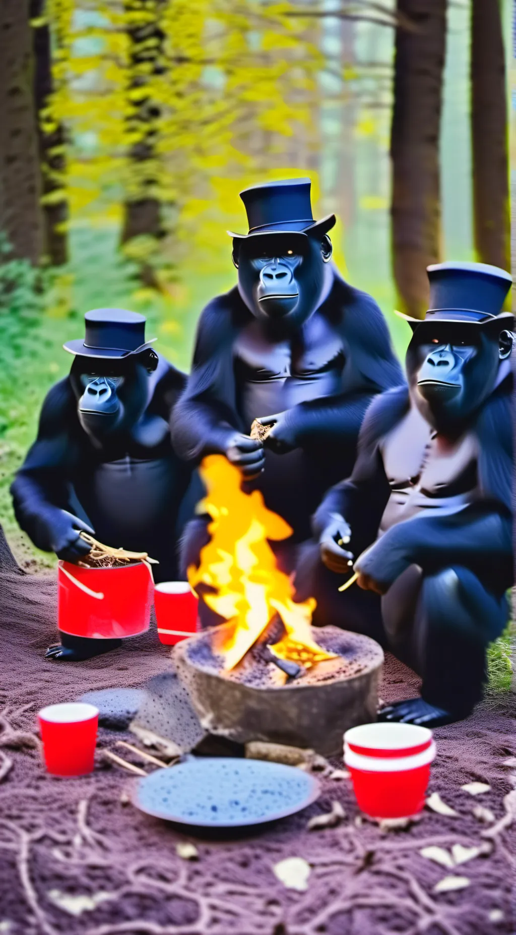 ai character: group gorilla tag background