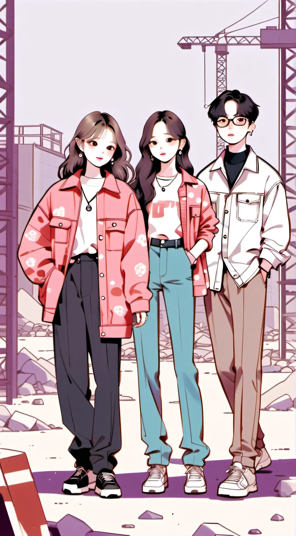 ai character: Huening Siblings  background
