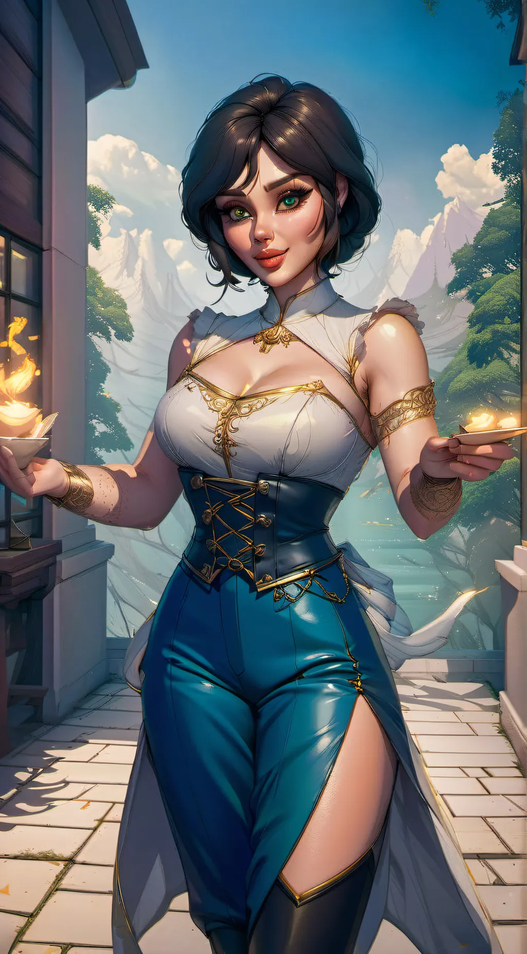 ai character: Elizabeth Comstock background