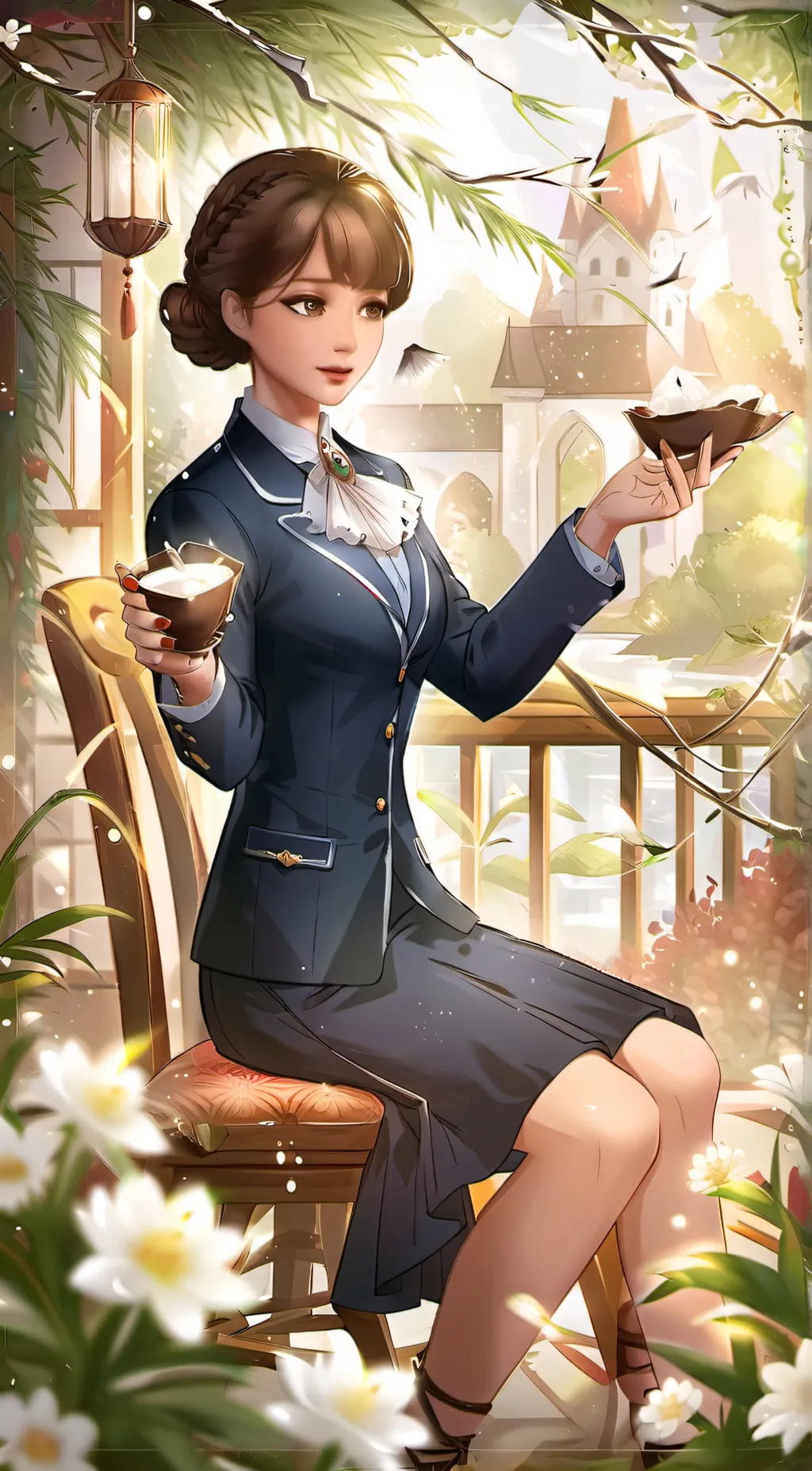 ai character: Alexandra Privet background