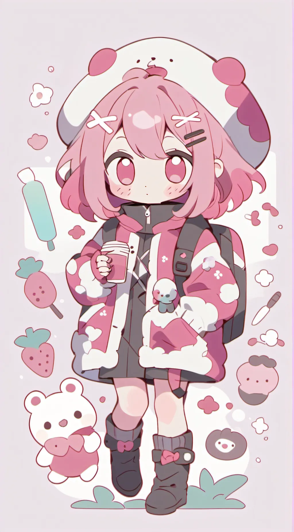 ai character:  Rainbow. background