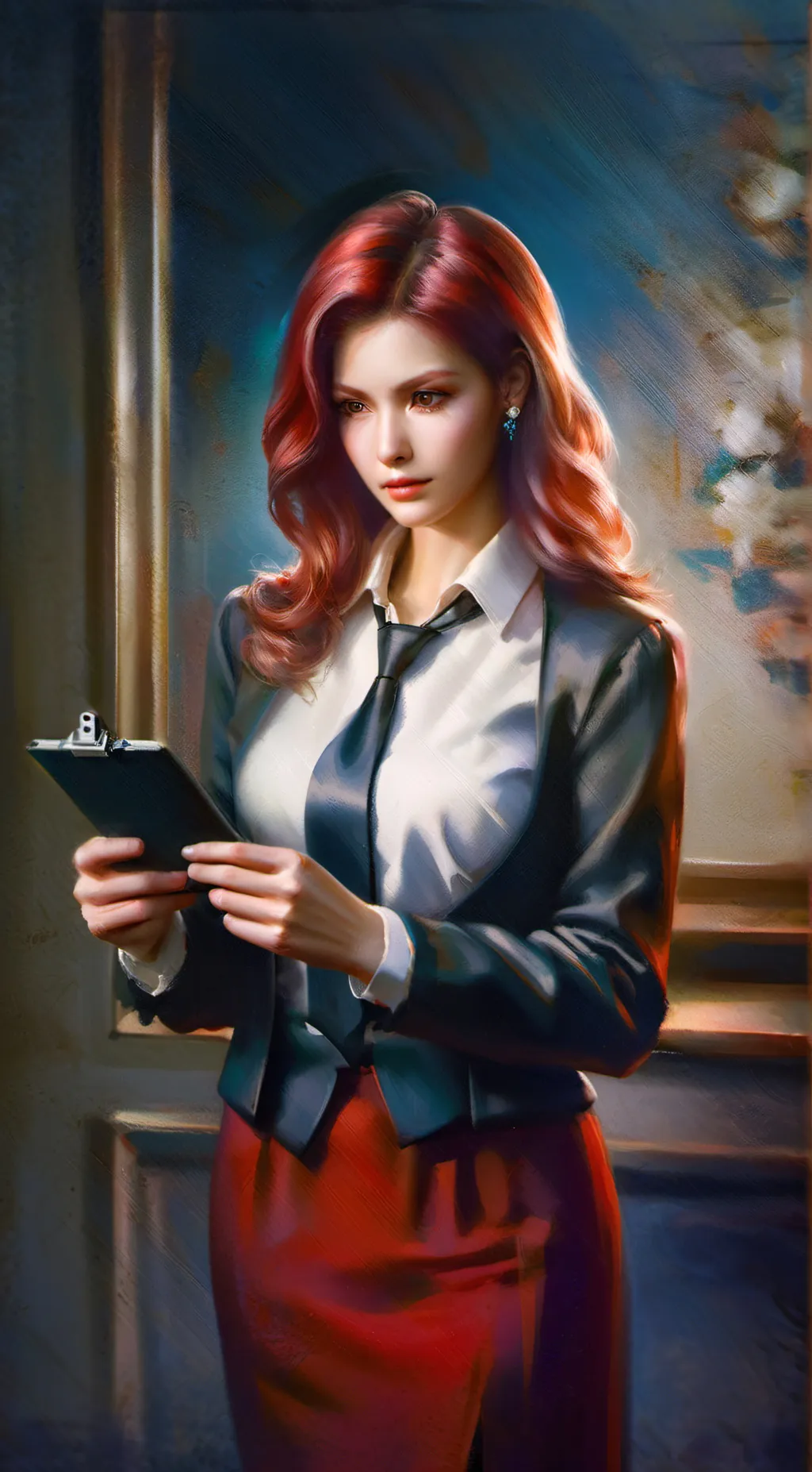 ai character: Ellie Smith  background