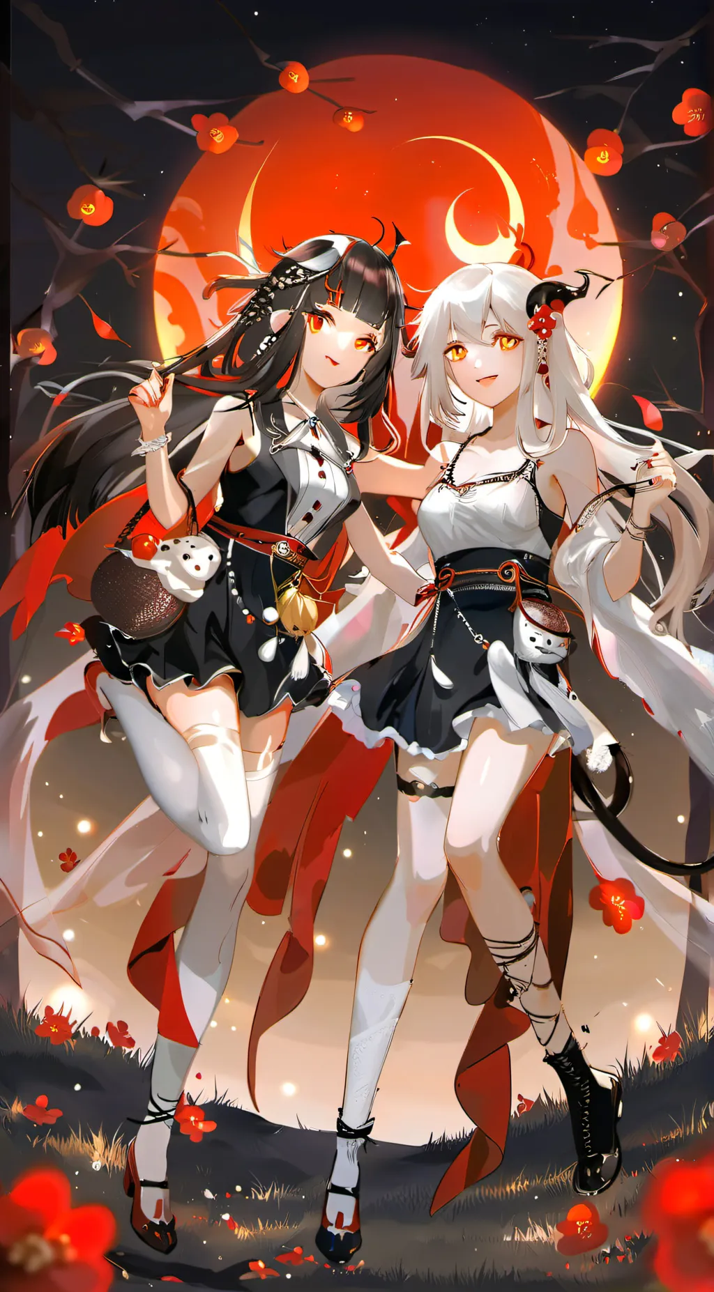 ai character: Katie and Sally it background