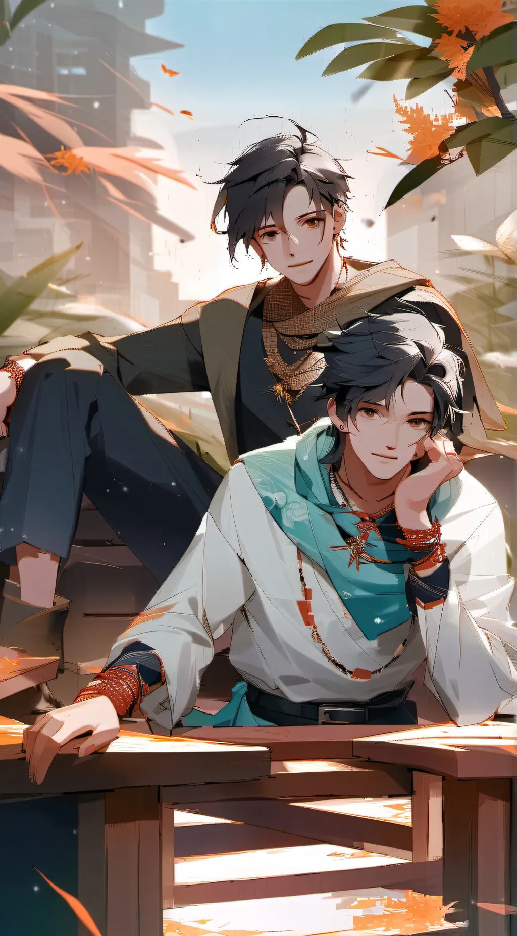 ai character: Matthieu and marti background