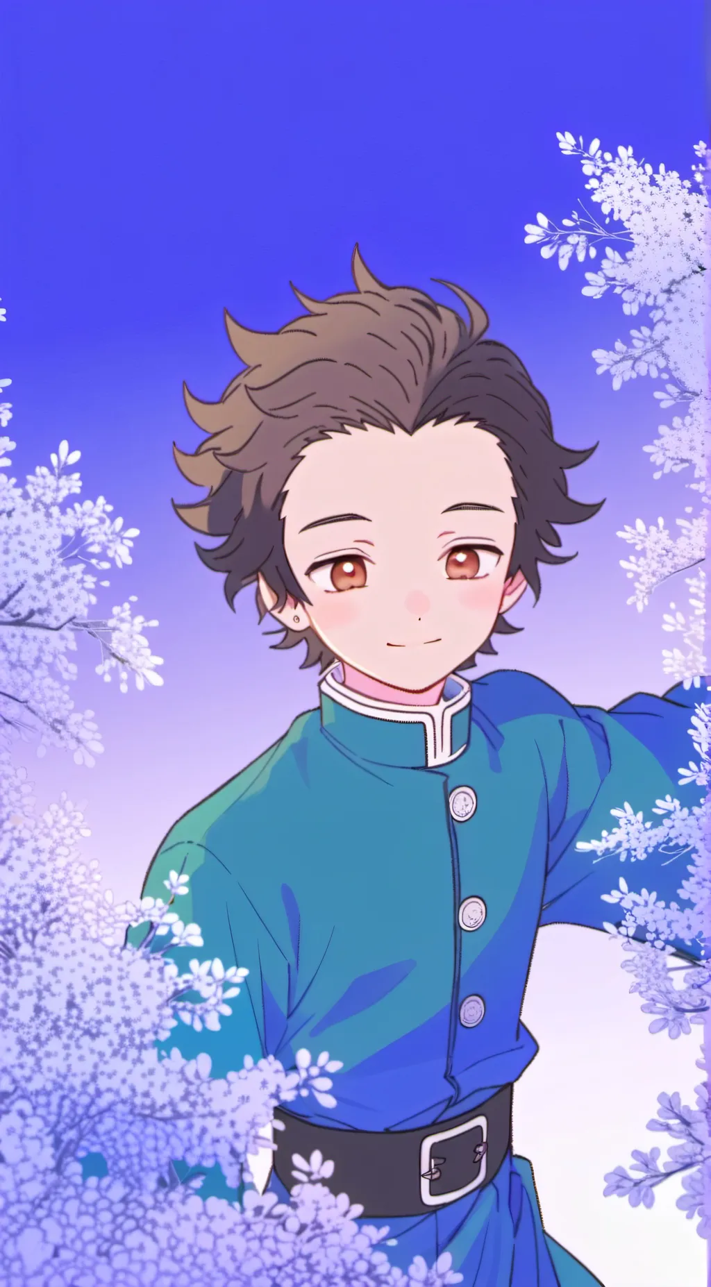 ai character: Tanjiro  background