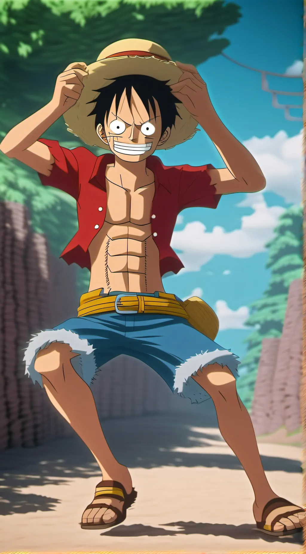 ai character: Monkey D. Luffy background