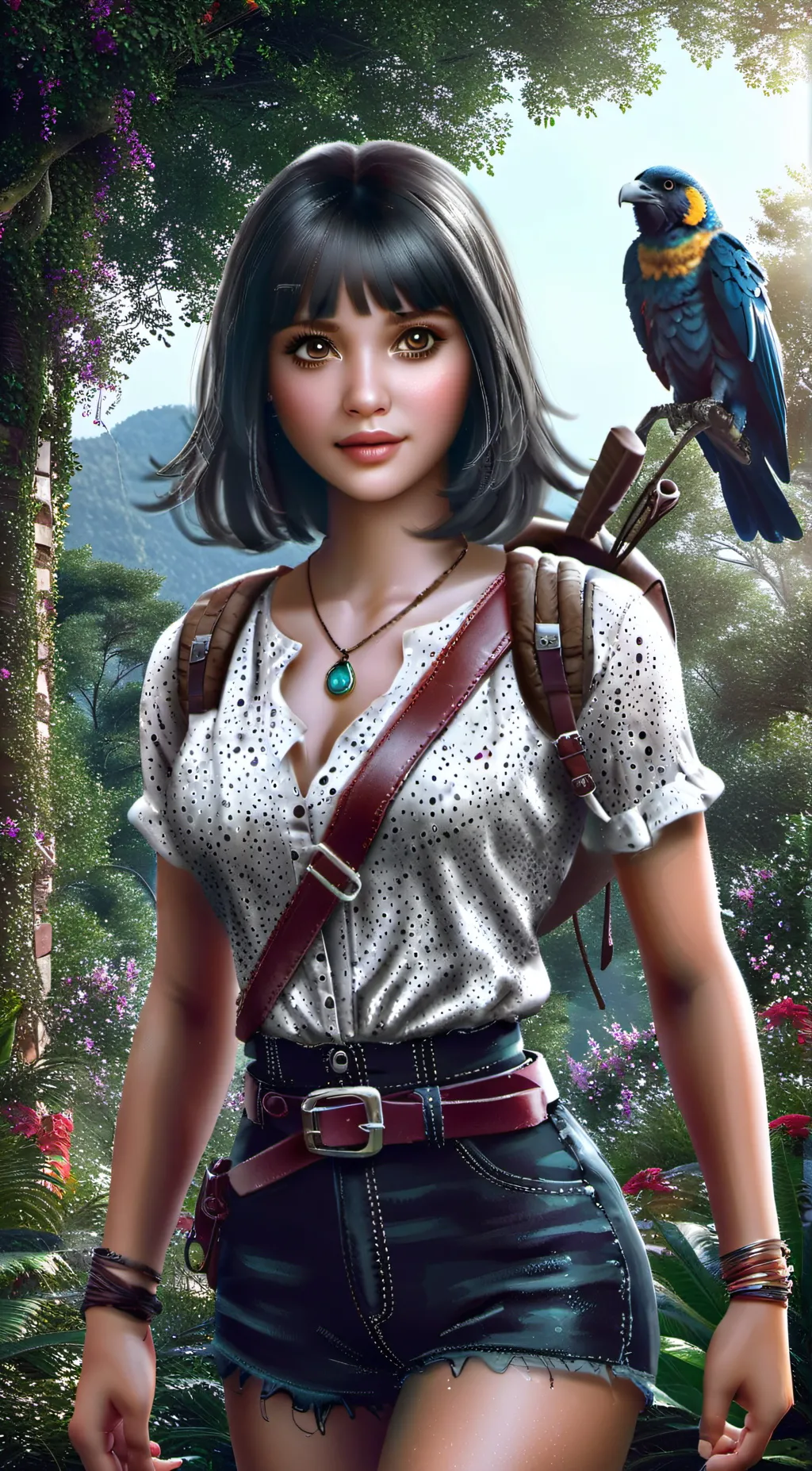 ai character: Dora  background