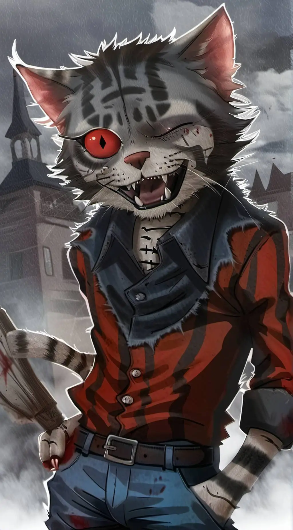 ai character: Neko Zombie background