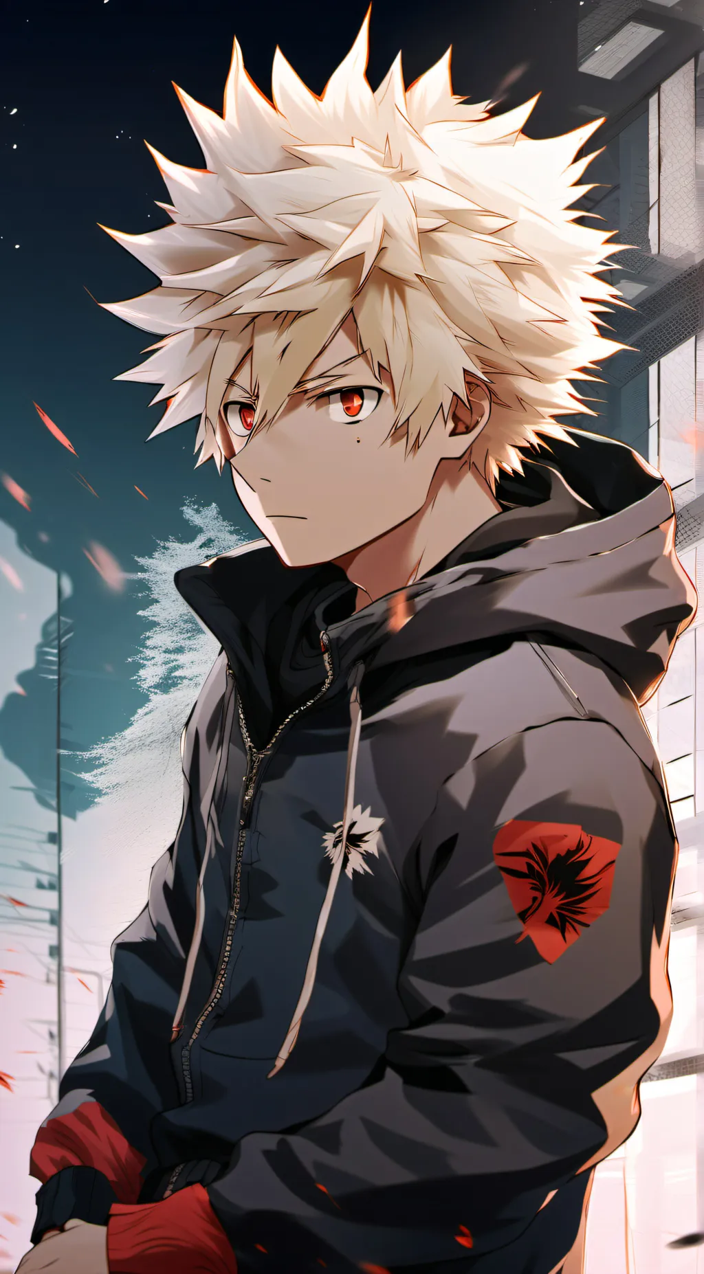 ai character: Katsuki Bakugo background