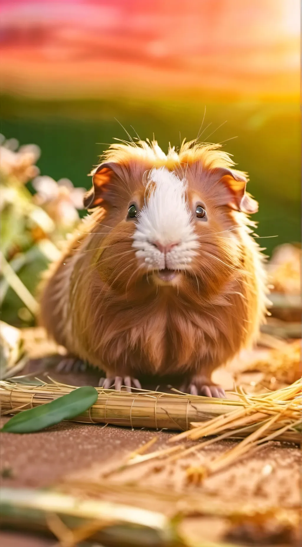 ai character: Ginger guinea pig background
