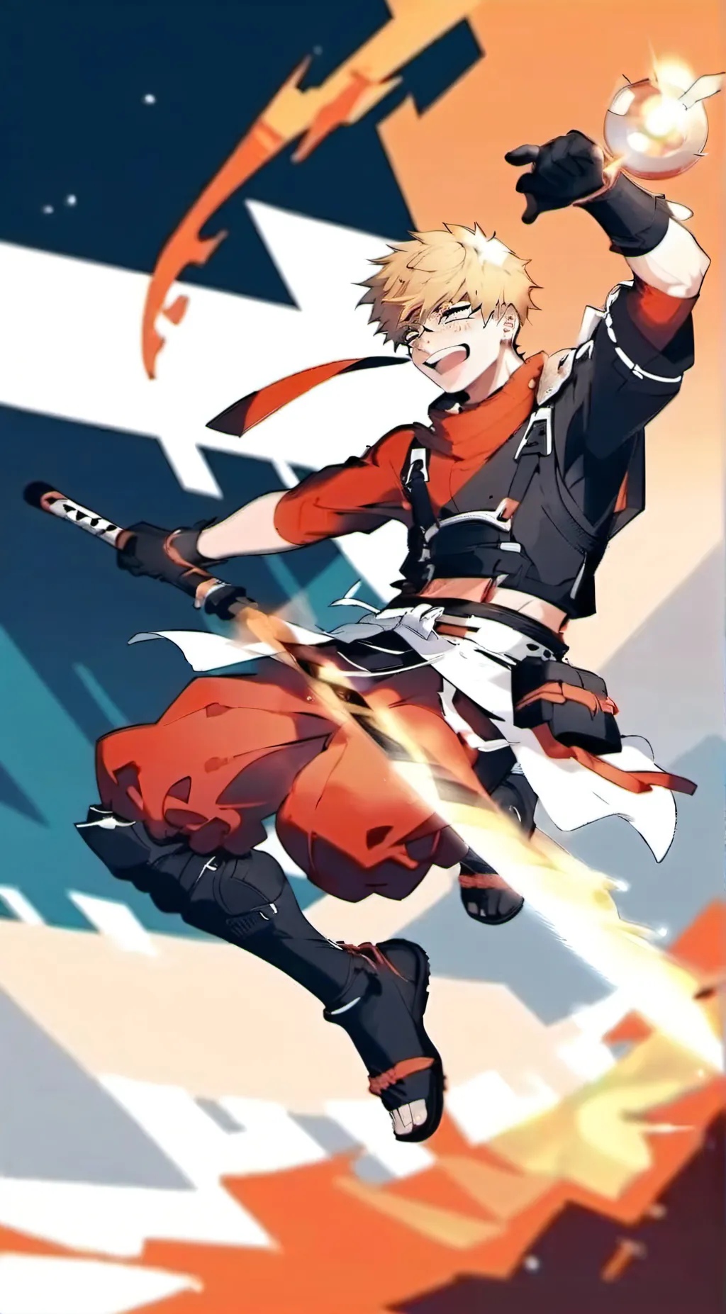 ai character: Bakugo katsuki  background
