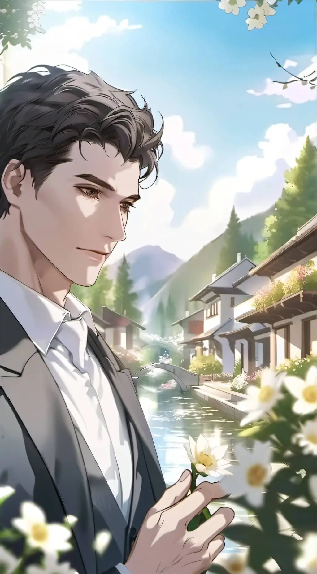 ai character: Bruce Wayne  background