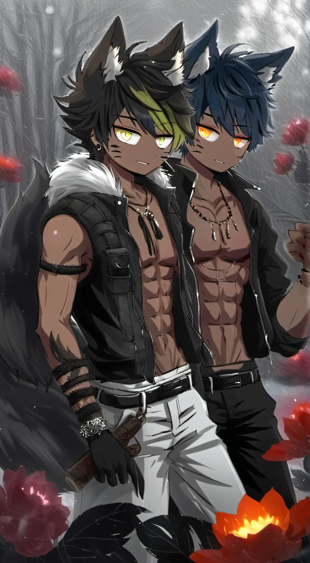 ai character: Jamie and Tyler  background