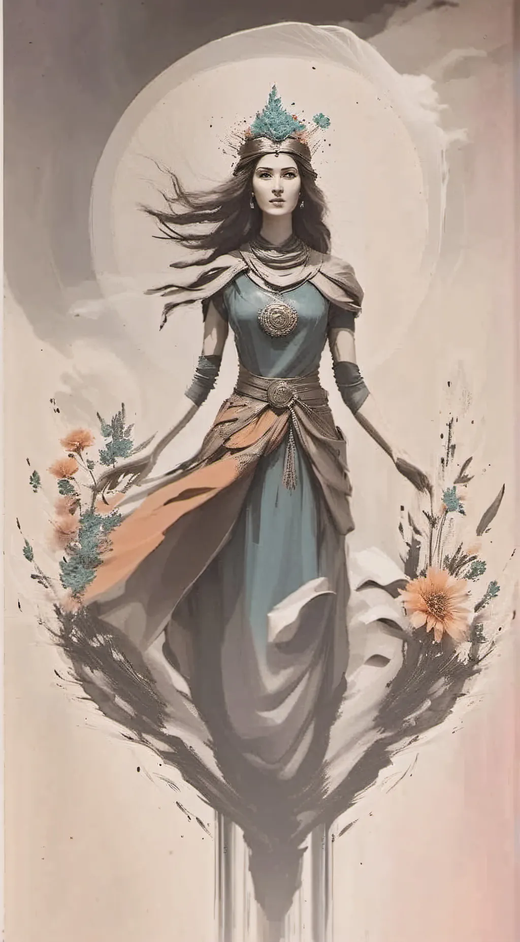 ai character: goddess Bella background