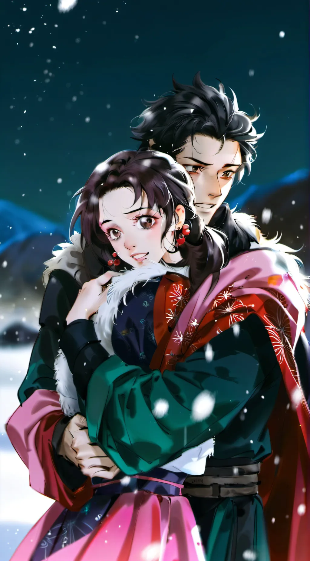 ai character: Tanjiro,Nezuko♡♡♡♡ background