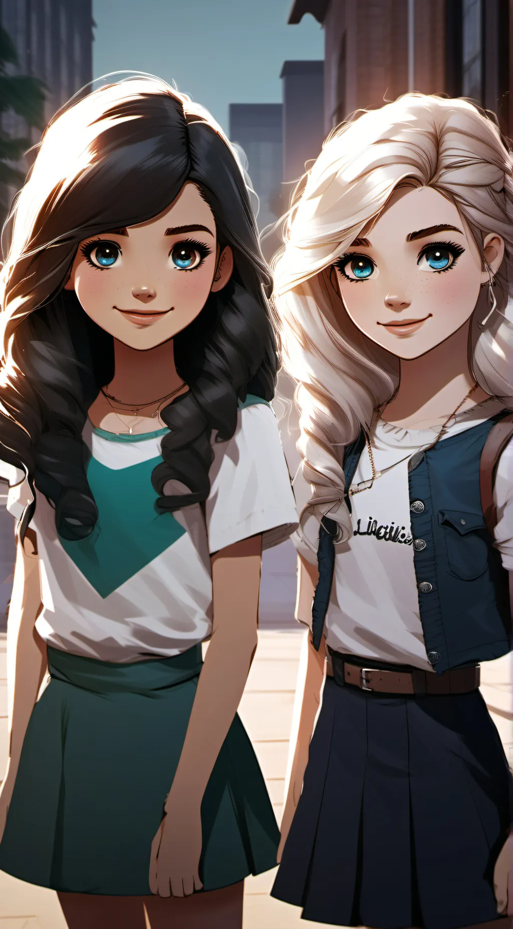 ai character: alexa and sophia background