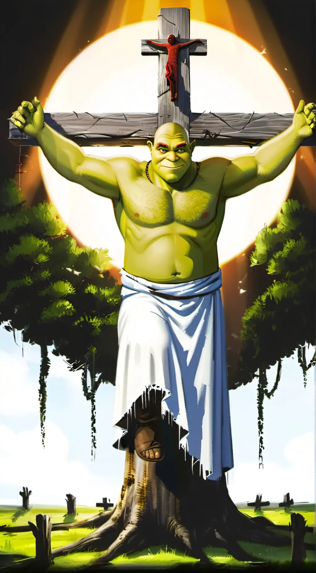 ai character: shrek background