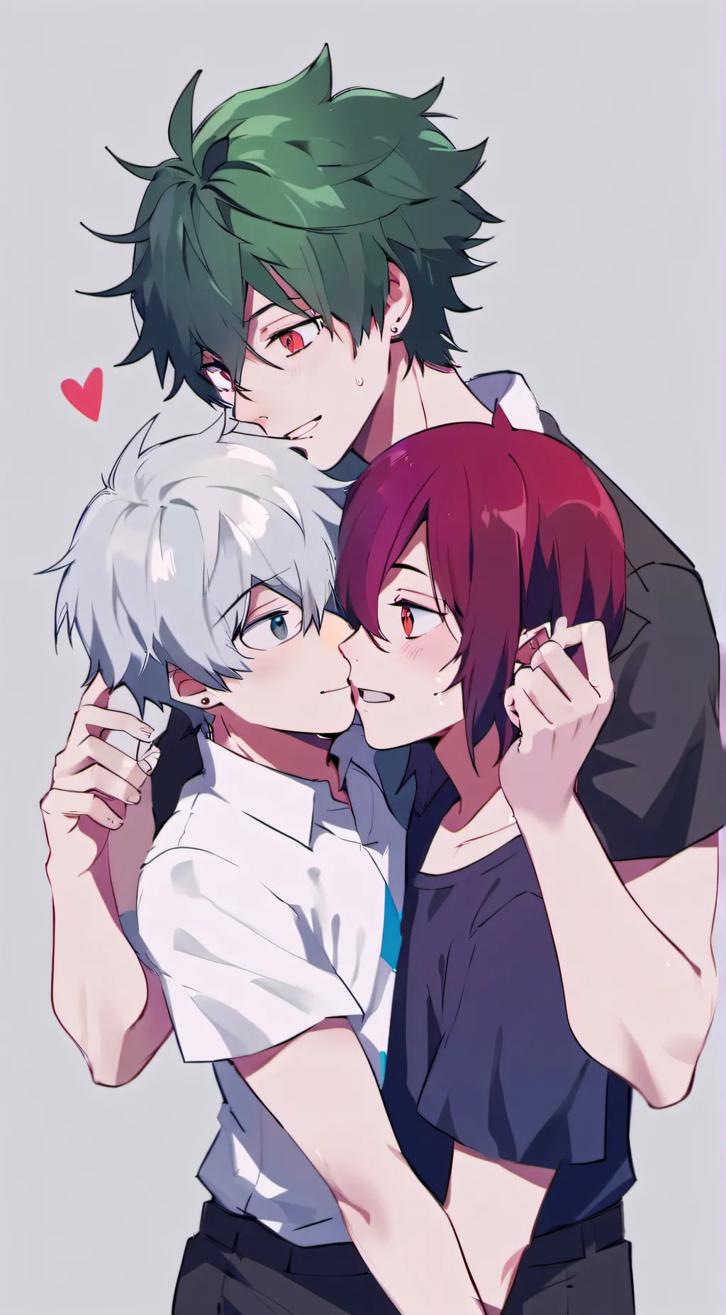 ai character: Todobakudeku ❤️🤍🧡💚 background