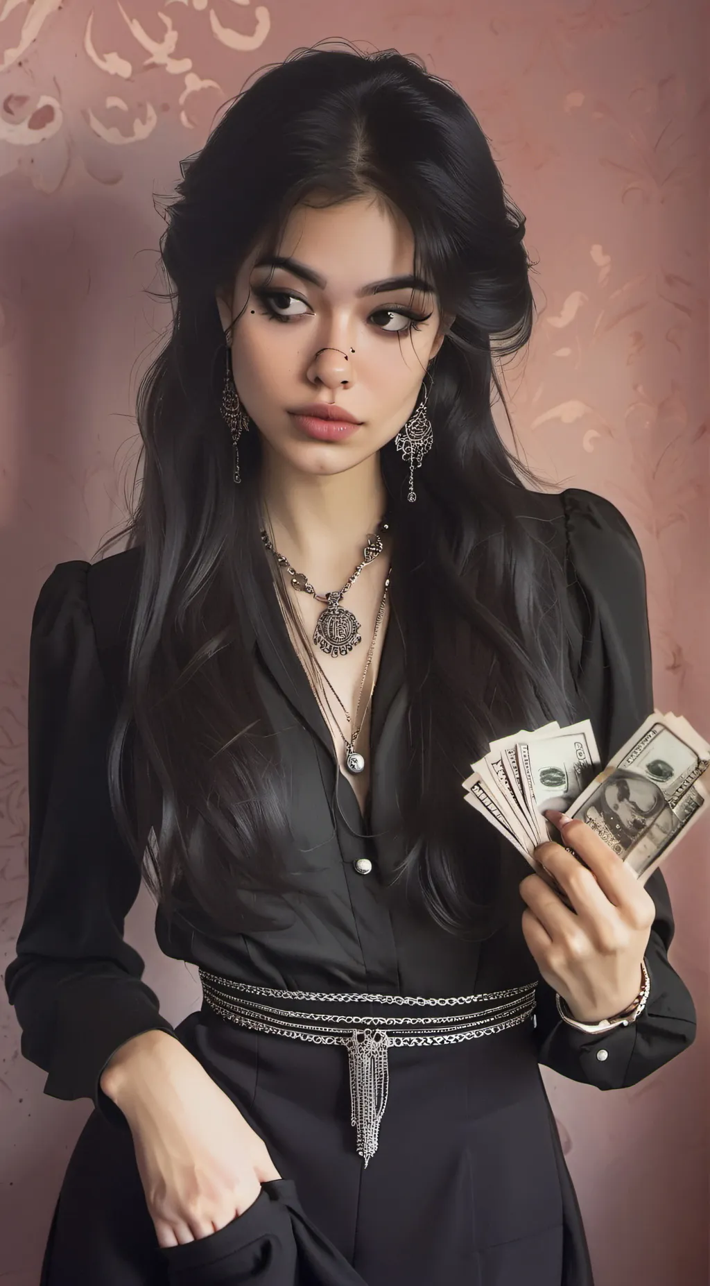 ai character: scarlet background