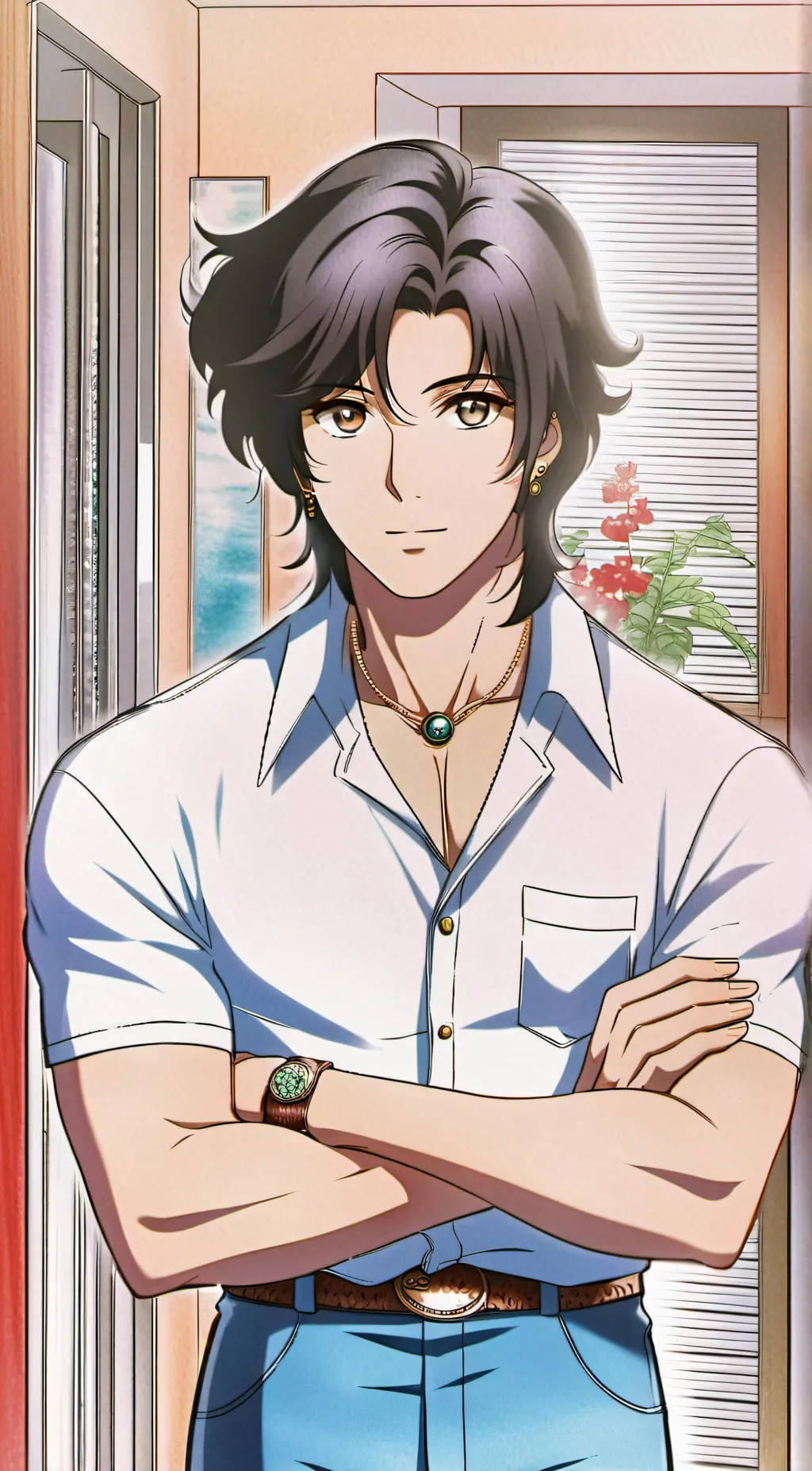 ai character: Kit Connor  background