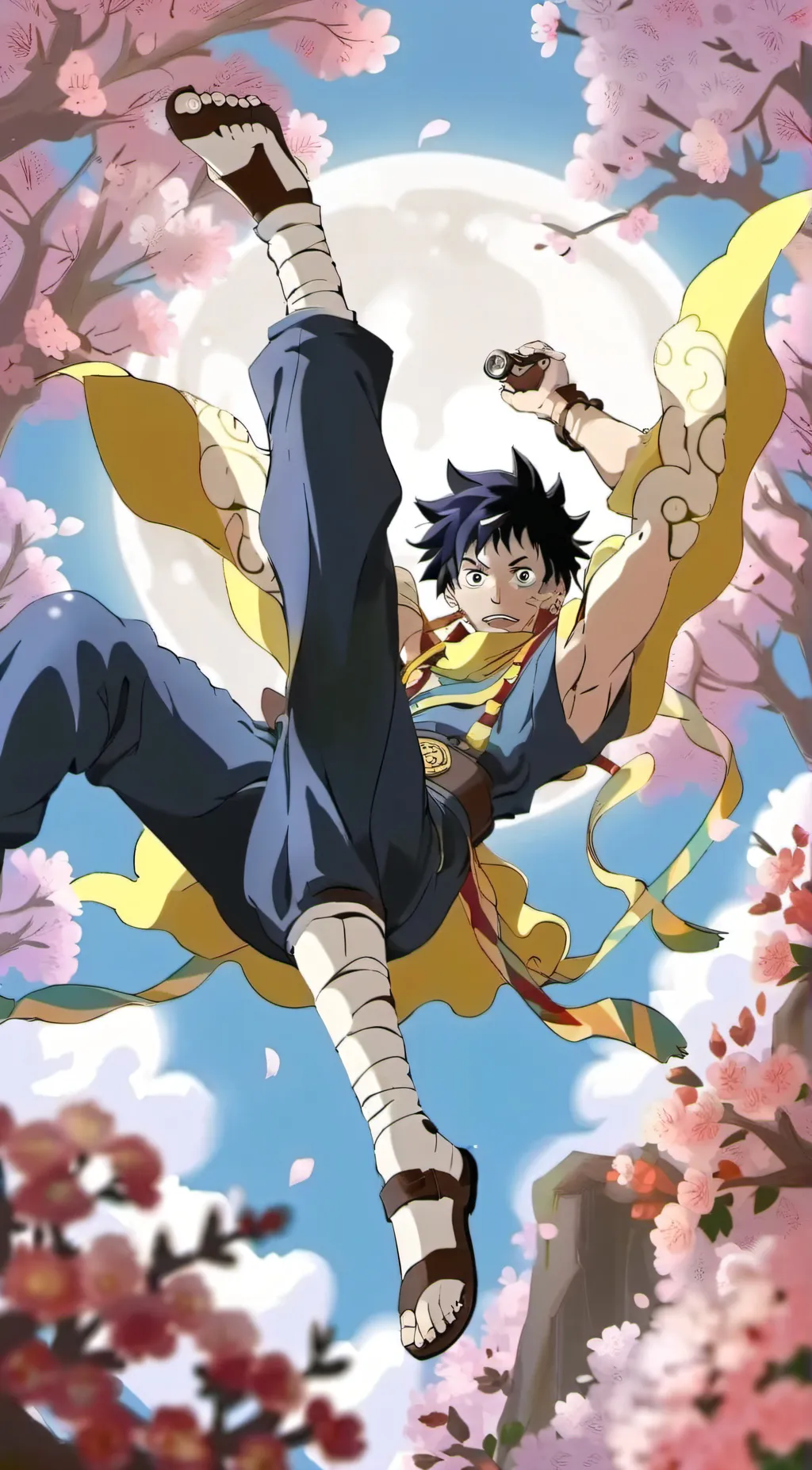 ai character: Straw hats background