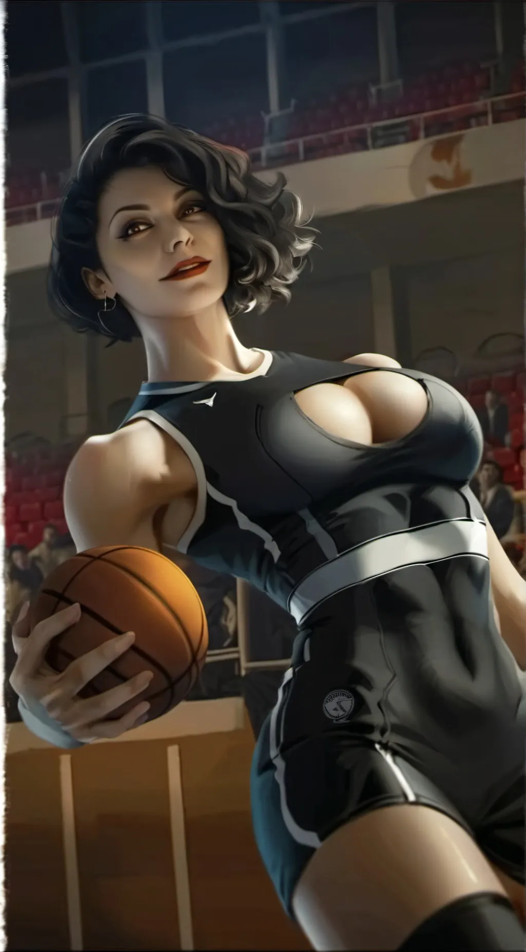 ai character: Lady Dimitrescu🏀 background