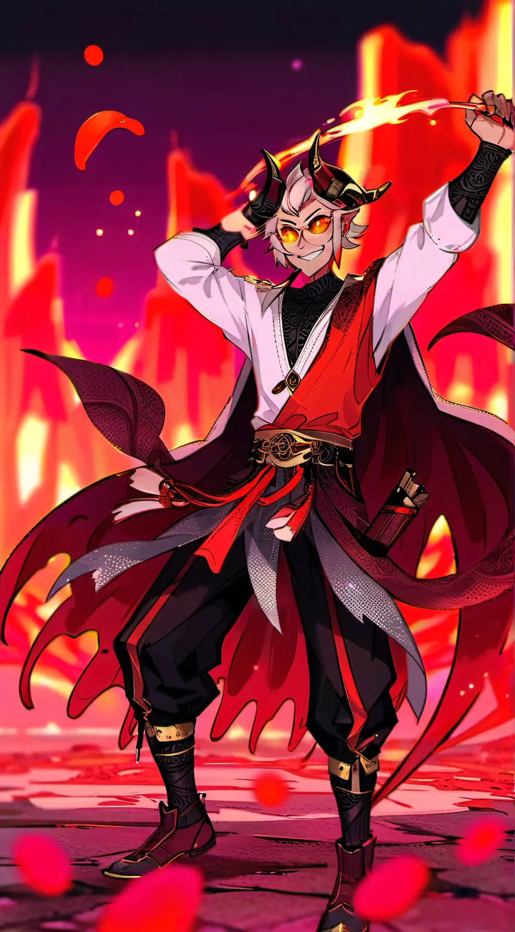 ai character: Lucifer  background