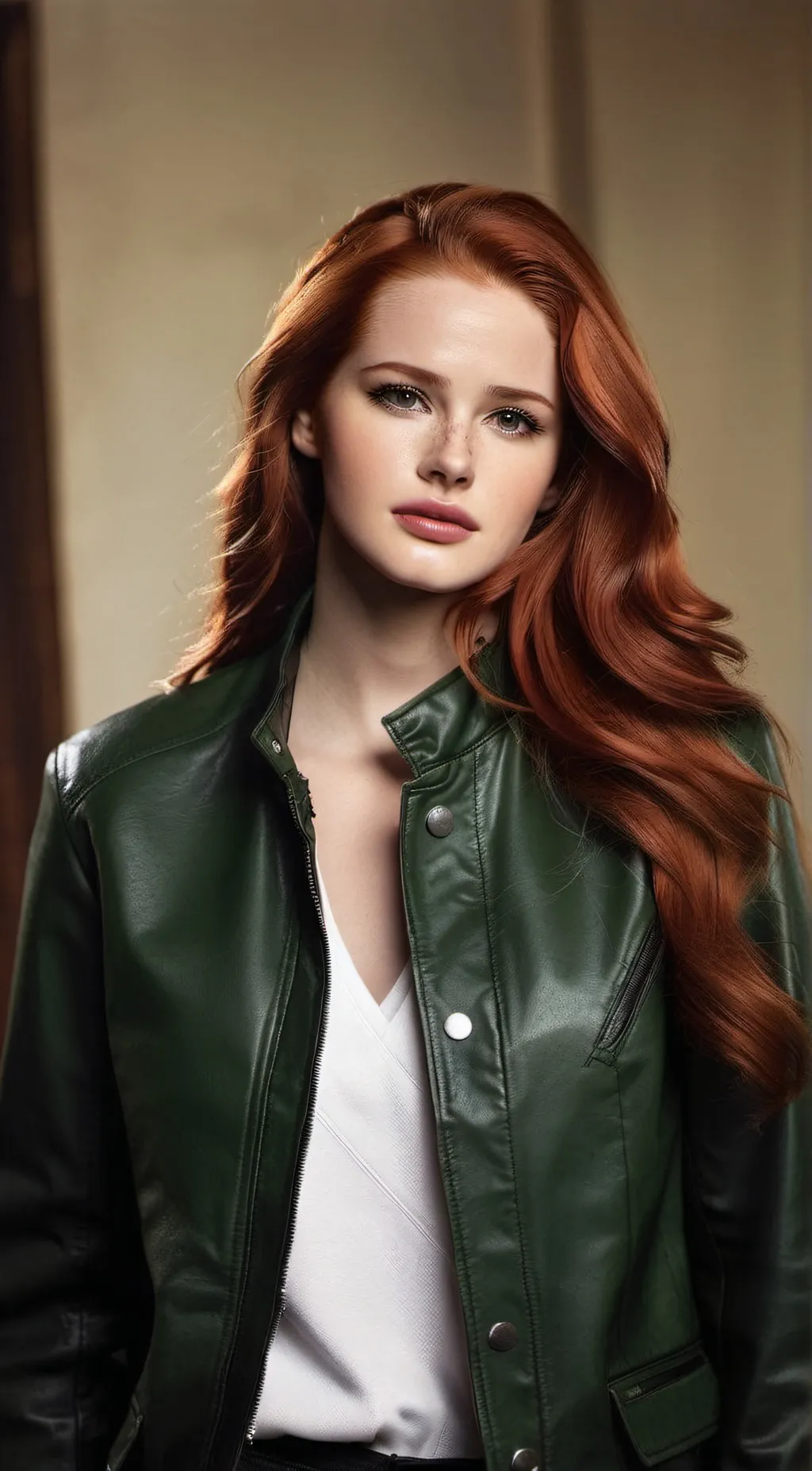 ai character: madalane petch  background