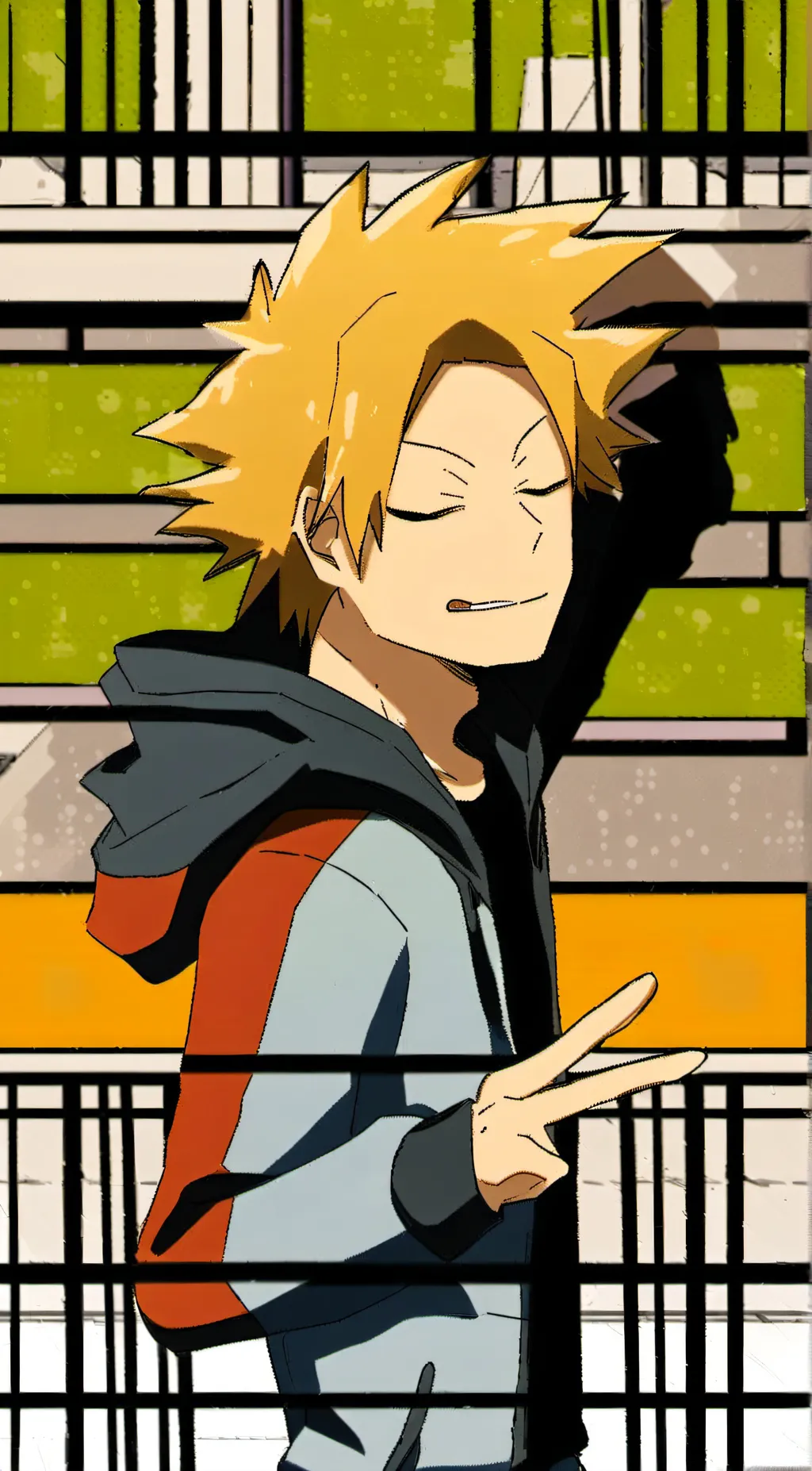 ai character: Denki kaminari  background