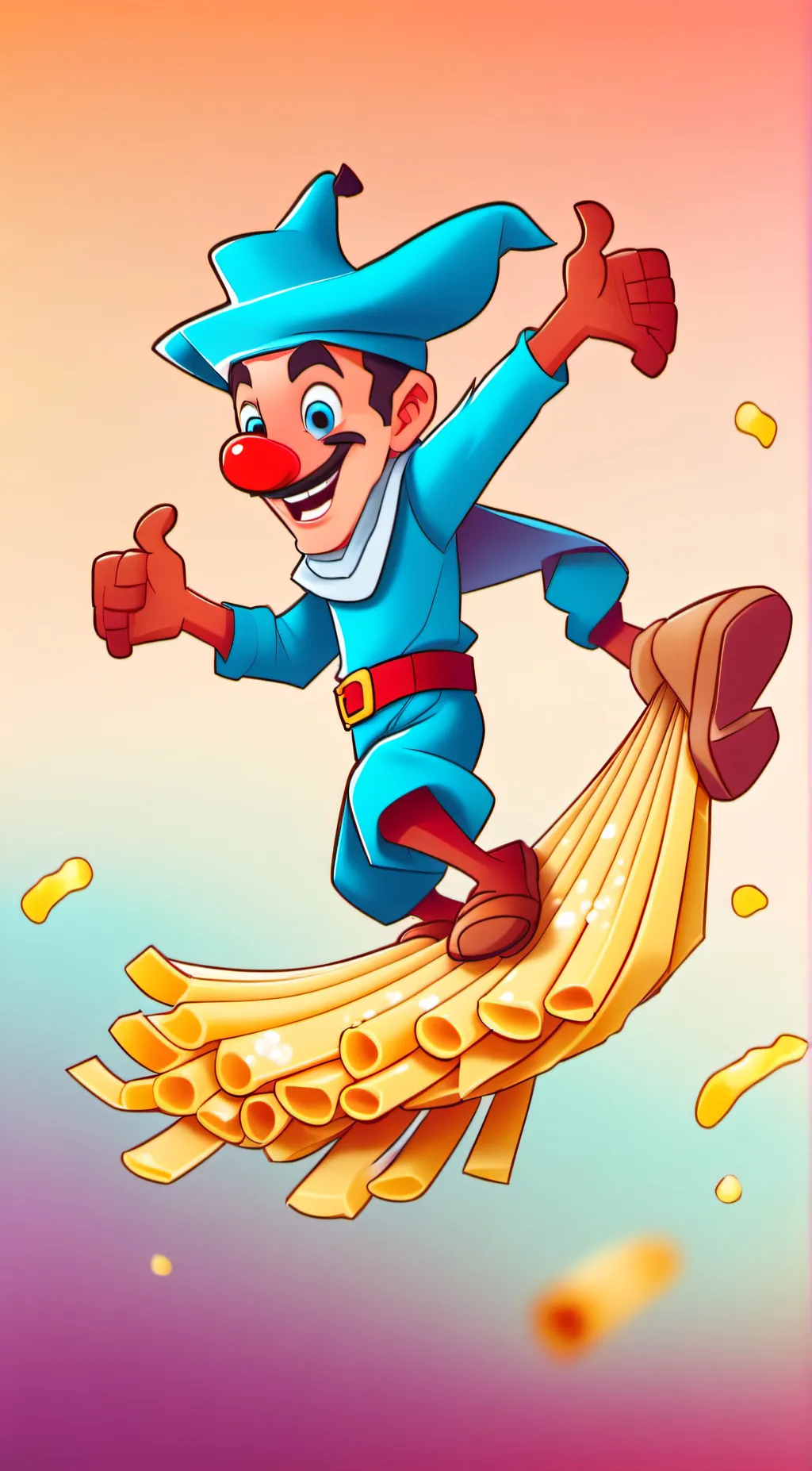 ai character: Pizza,Pasta! Meme background