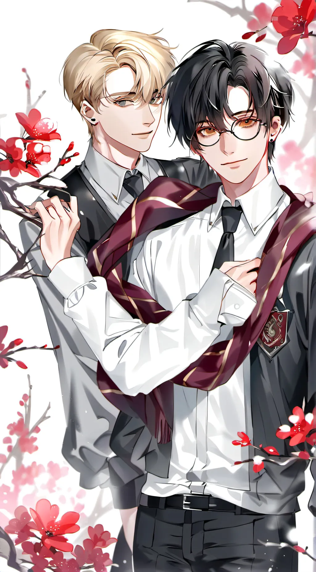 ai character: Harry and Draco  background
