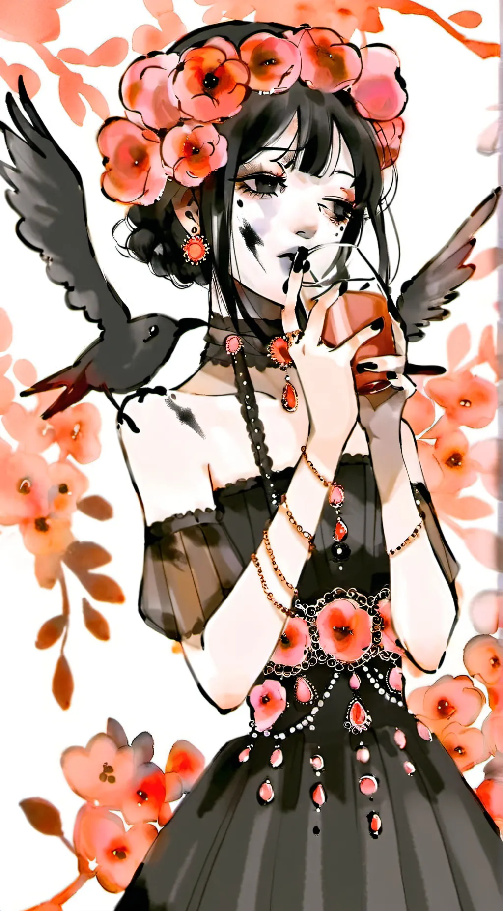 ai character: Nina.  background