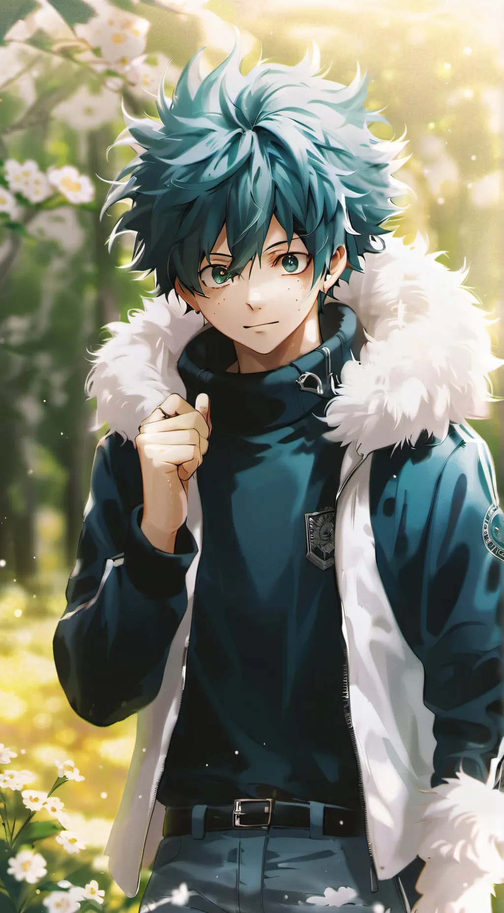 ai character: MHA x Digimon background