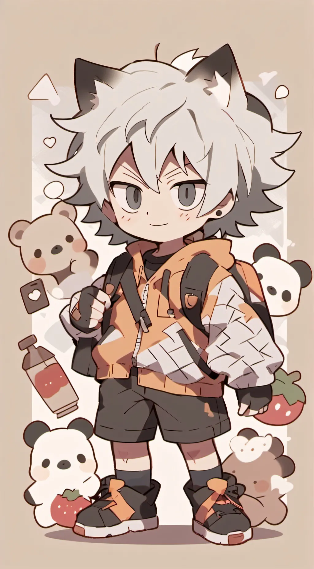 ai character: {kid bakugo} background
