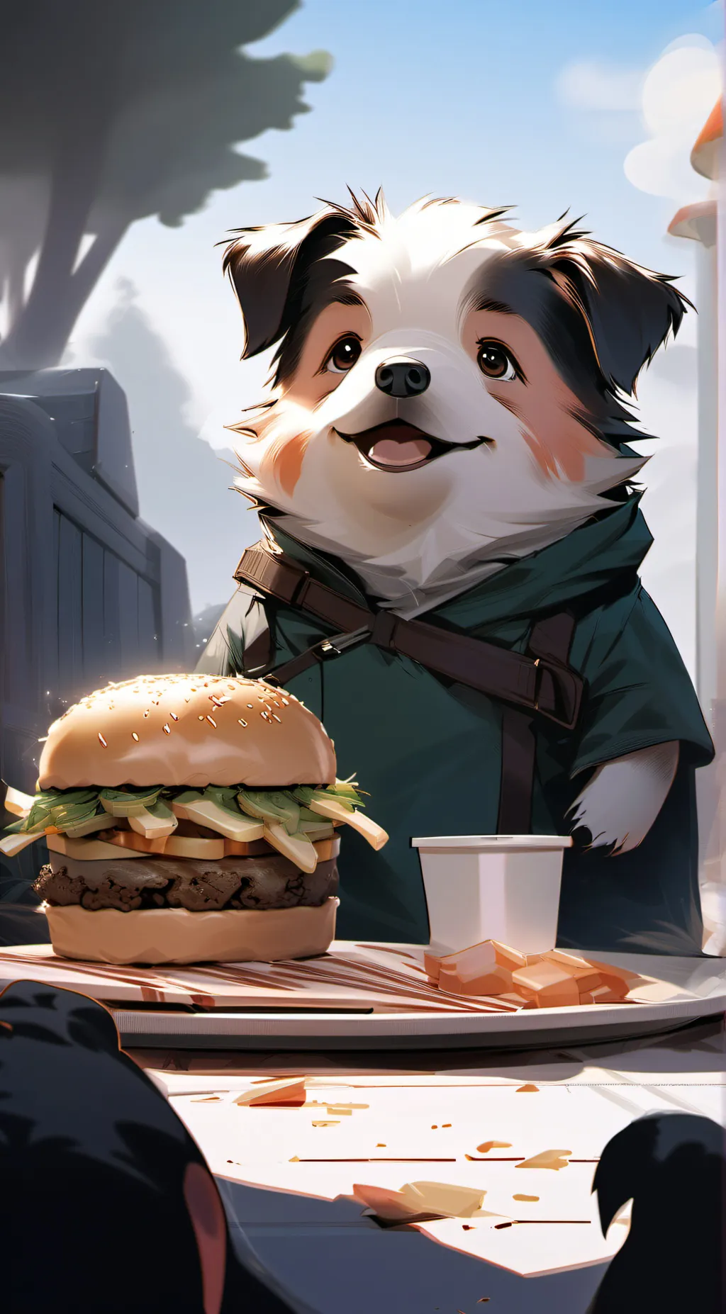 ai character: stop eating  background