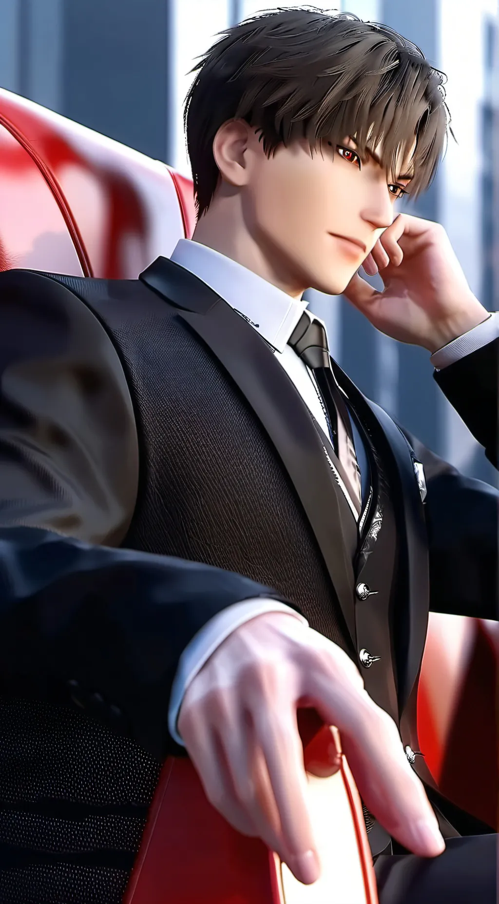 ai character: WILLIAM LOU  background