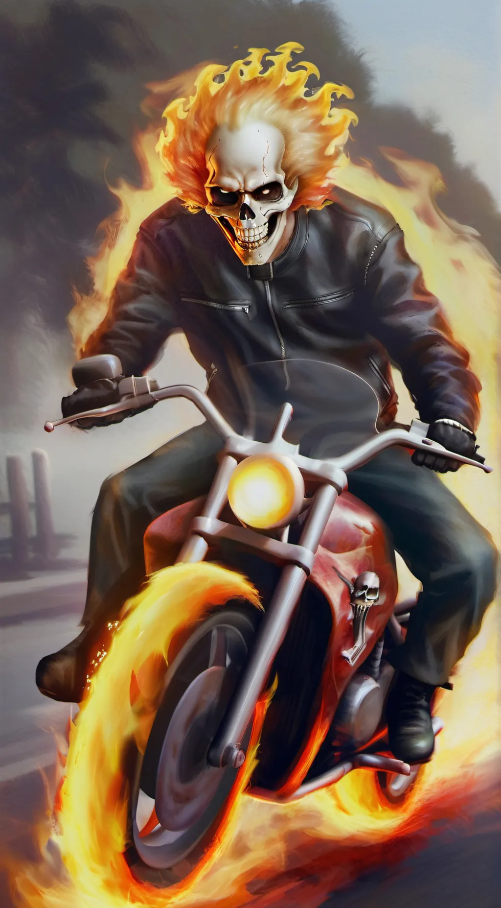 ai character: Ghost rider background