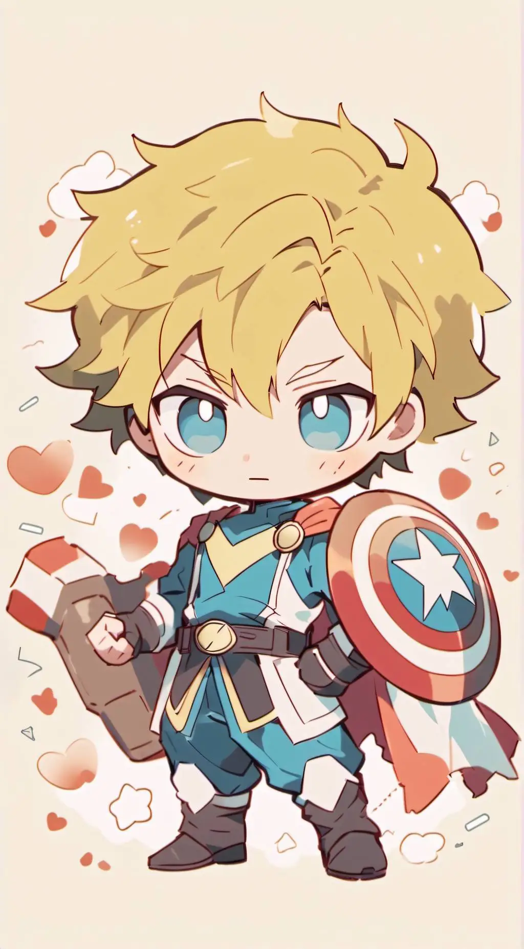 ai character: Mini Avengers background
