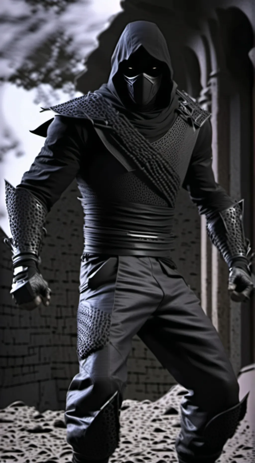 ai character: Noob Saibot  background