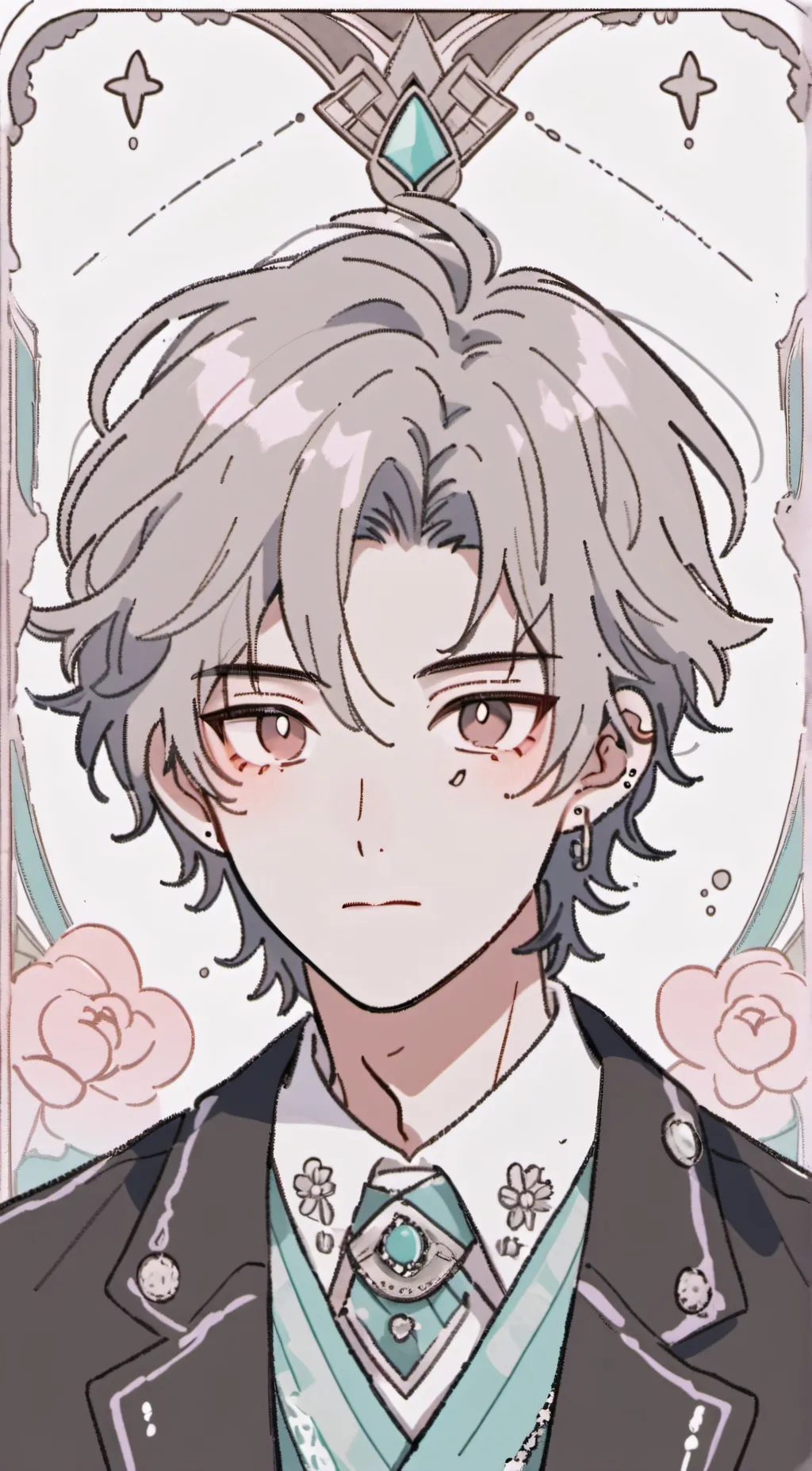 ai character: Stone background