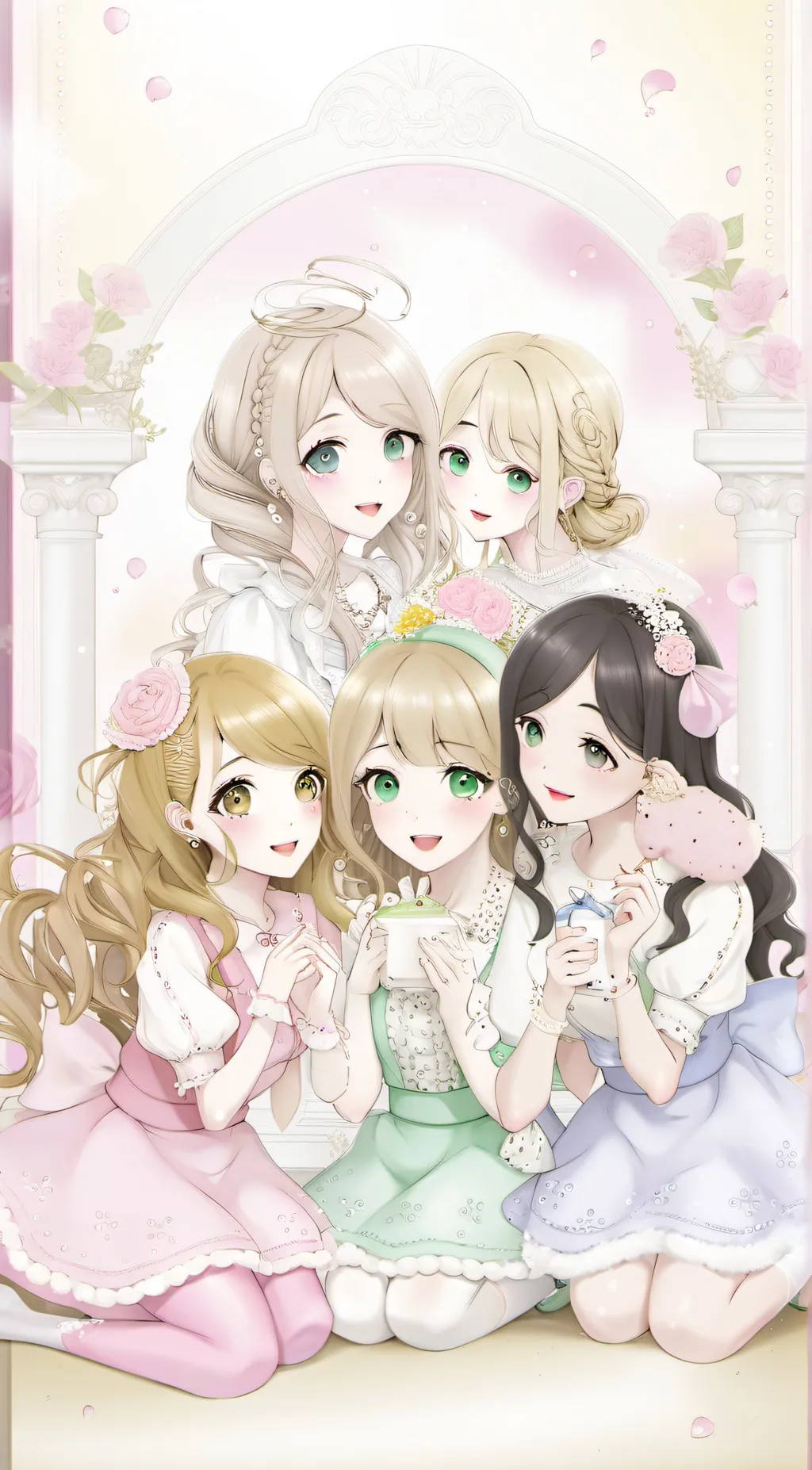 ai character: all the girls name background