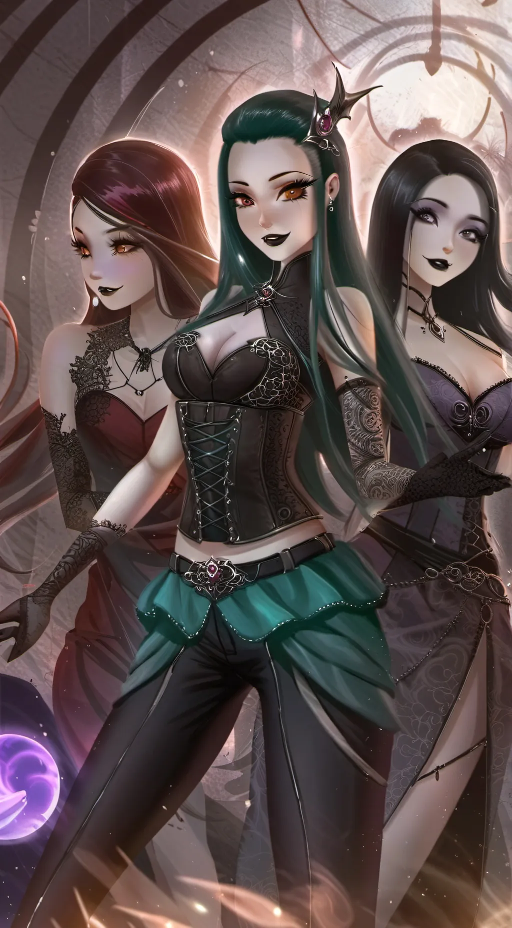 ai character: The Harem Trio background