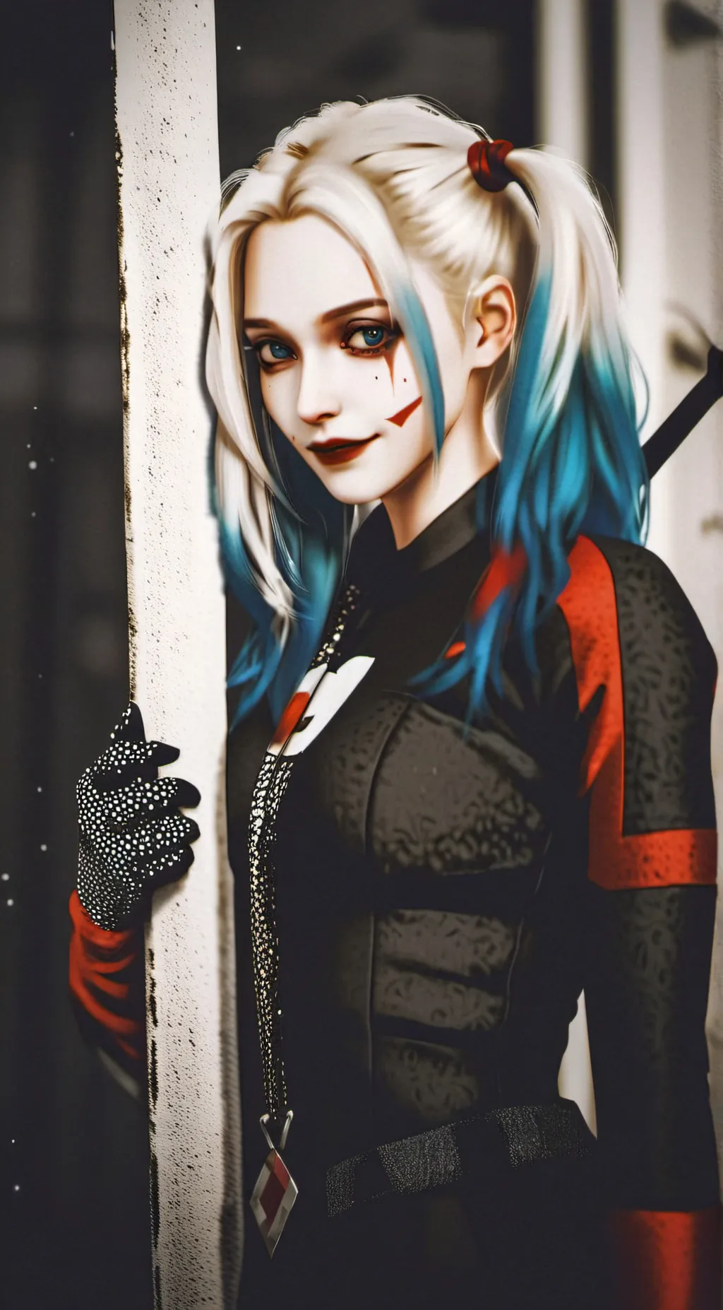ai character: Harley Quinn  background