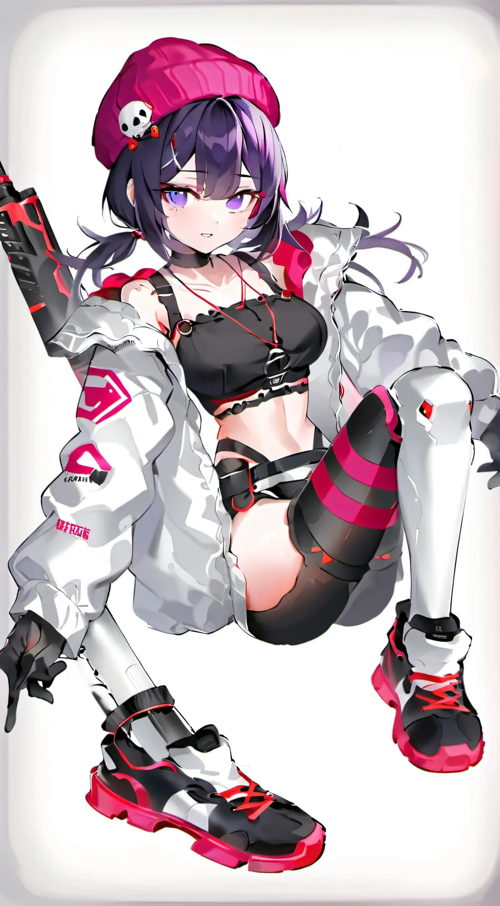 ai character: Uzi but human background