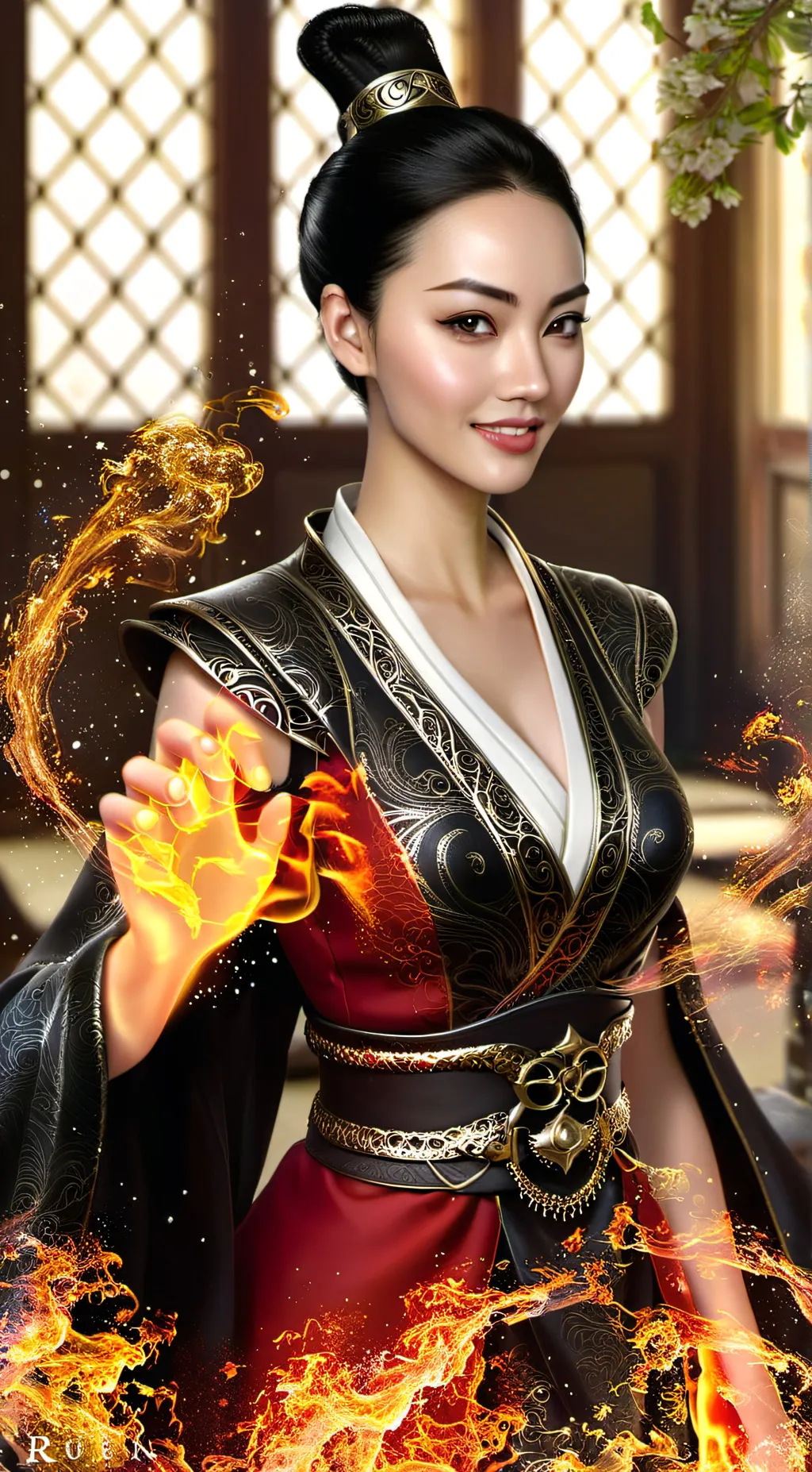 ai character: Azula background