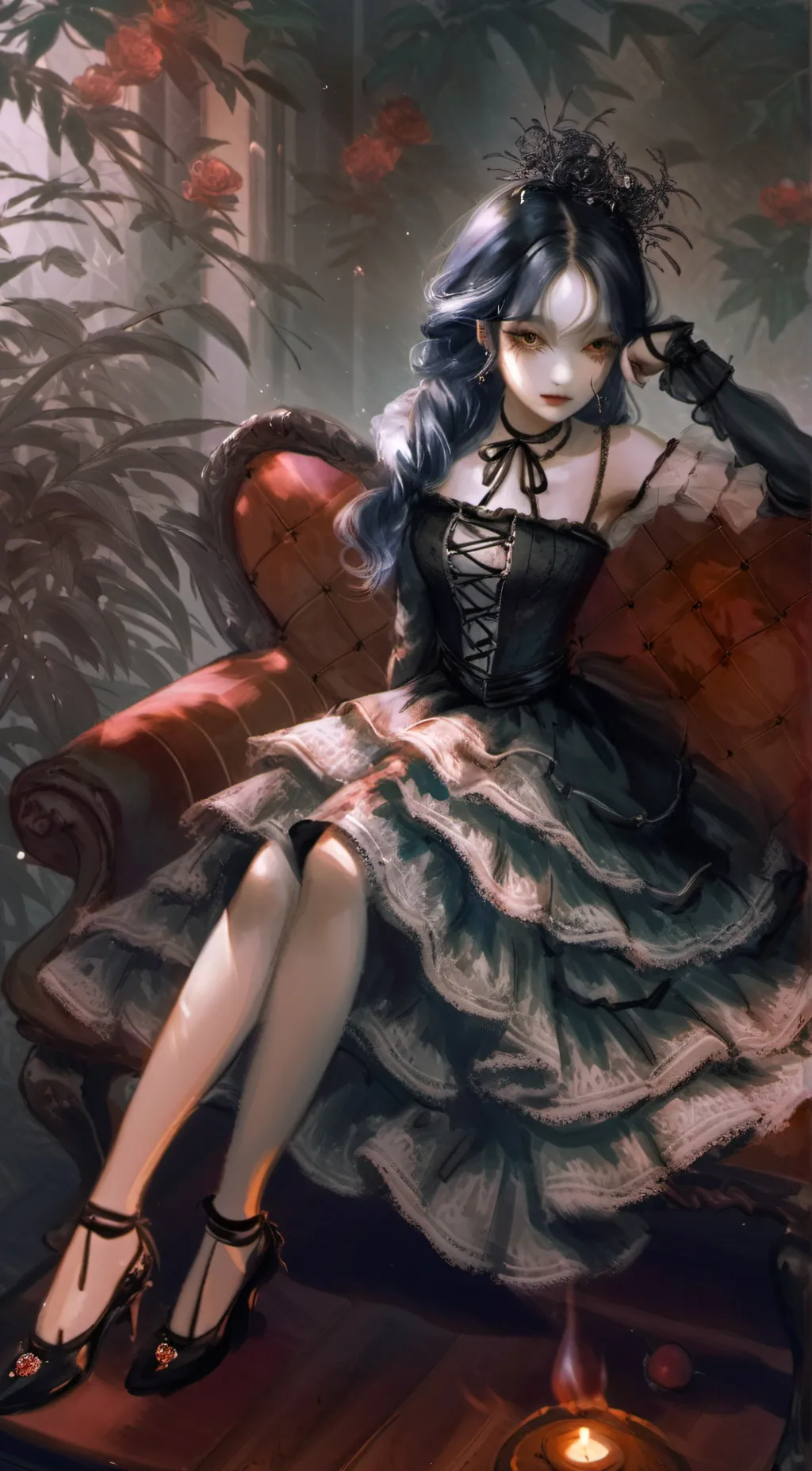 ai character: Ashley  background