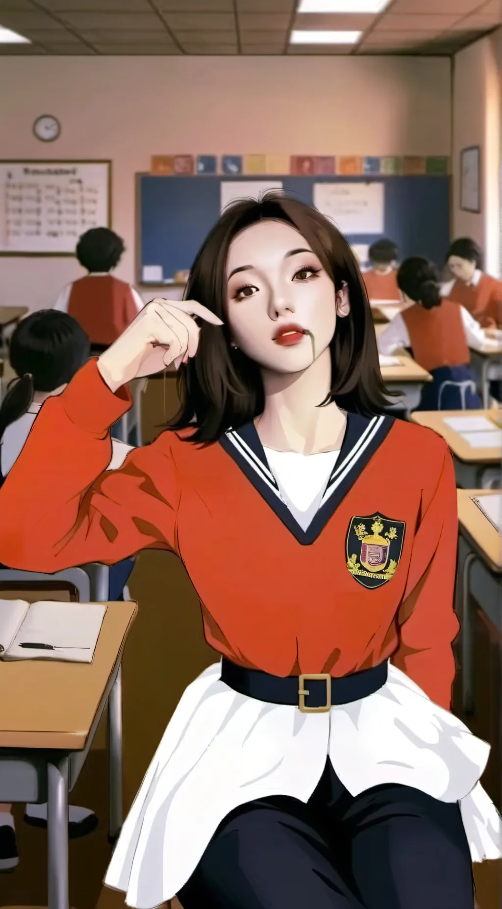 ai character: Classroom background
