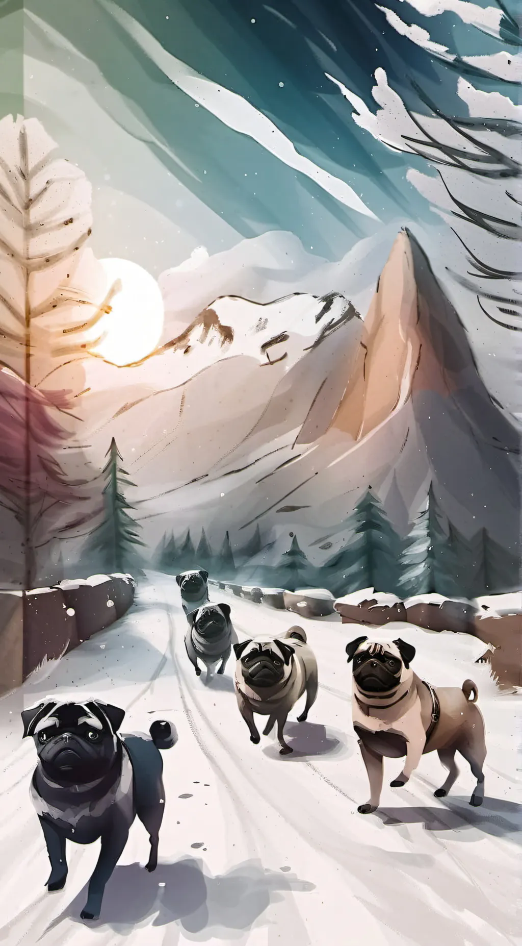 Talkie AI - Chat with A bunch of pugs