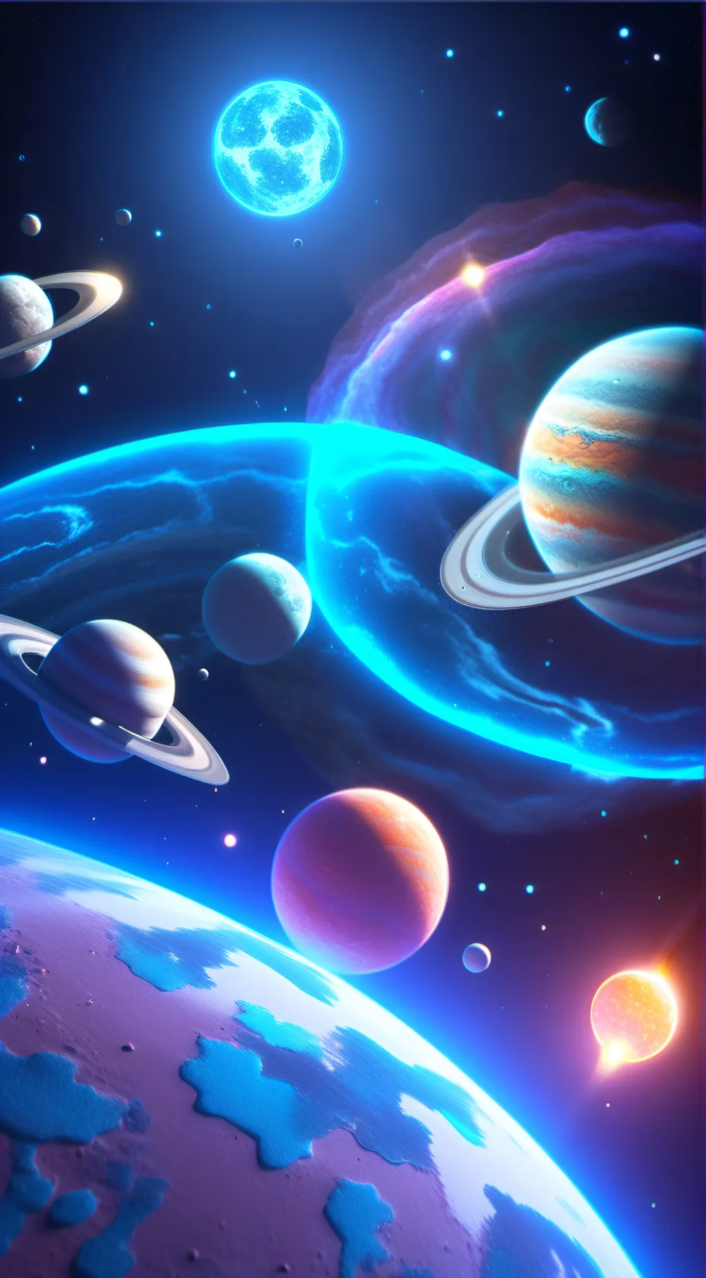ai character: Jupiter's moons  background