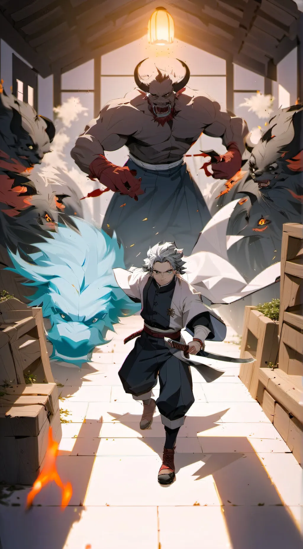 ai character: demon slayer background